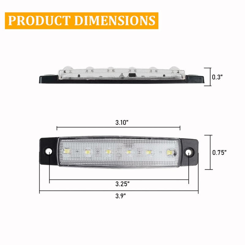 PSEQT LED Boat Interior Lights Marine Courtesy Light Strip Deck Transom Cockpit Navigation Lighting Waterproof for Fishing Pontoon Kayak Yacht Sailboat (White 10Pcs) - Image 2
